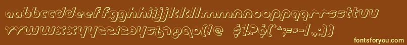 MetroplexShadow Font – Yellow Fonts on Brown Background