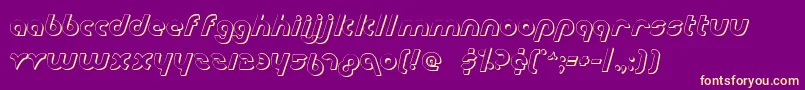 MetroplexShadow Font – Yellow Fonts on Purple Background