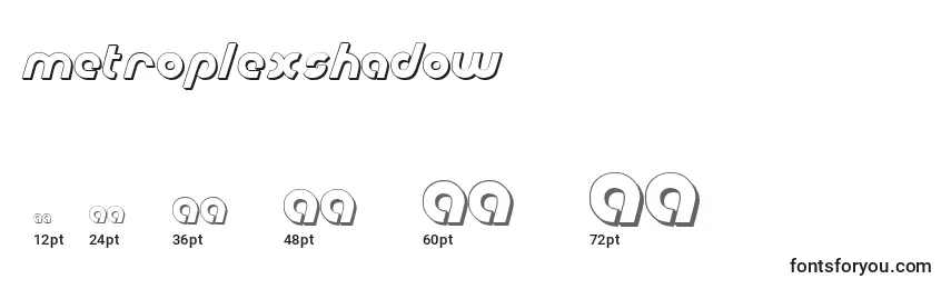 MetroplexShadow Font Sizes