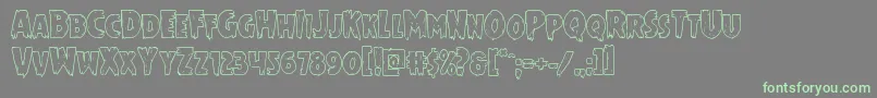 Шрифт Mrsmonsterout – зелёные шрифты на сером фоне