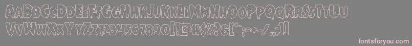 フォントMrsmonsterout – 灰色の背景にピンクのフォント