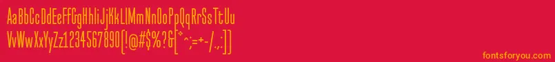 Fonte NormalstockOt – fontes laranjas em um fundo vermelho
