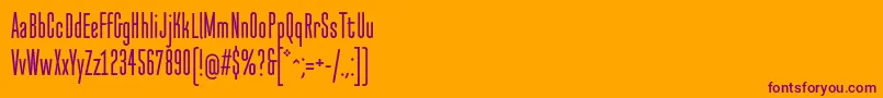 Fonte NormalstockOt – fontes roxas em um fundo laranja