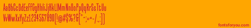 NormalstockOt-Schriftart – Rote Schriften auf orangefarbenem Hintergrund