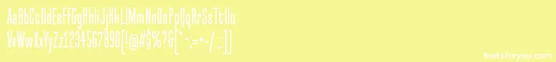 NormalstockOt Font – White Fonts on Yellow Background