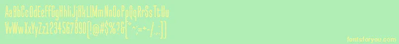 NormalstockOt Font – Yellow Fonts on Green Background