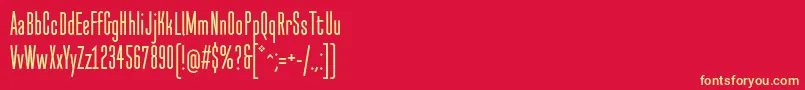 NormalstockOt Font – Yellow Fonts on Red Background