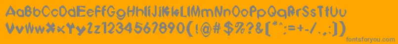 Bonbots Font – Gray Fonts on Orange Background