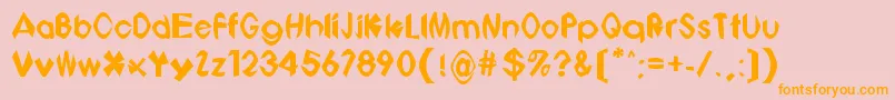 Bonbots Font – Orange Fonts on Pink Background