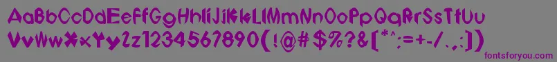 Шрифт Bonbots – фиолетовые шрифты на сером фоне