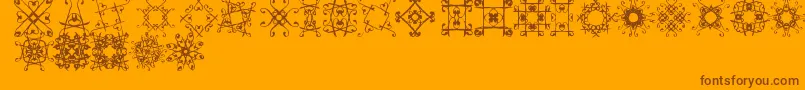 Fonte Svgfont1 – fontes marrons em um fundo laranja