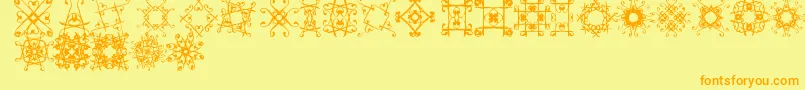 Svgfont1 Font – Orange Fonts on Yellow Background