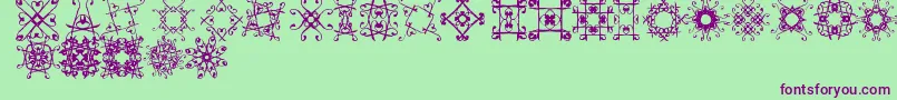 Svgfont1 Font – Purple Fonts on Green Background
