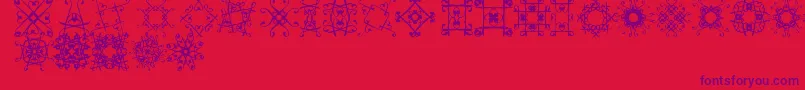 Svgfont1 Font – Purple Fonts on Red Background
