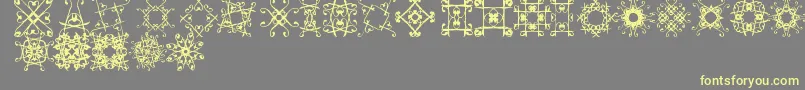 Шрифт Svgfont1 – жёлтые шрифты на сером фоне