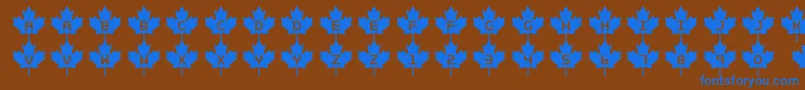 Rcmp2 Font – Blue Fonts on Brown Background