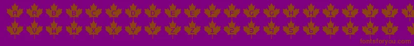 Rcmp2 Font – Brown Fonts on Purple Background