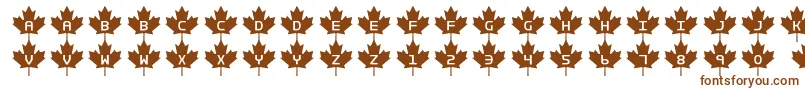 Rcmp2 Font – Brown Fonts on White Background