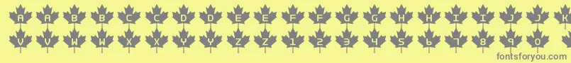 Rcmp2 Font – Gray Fonts on Yellow Background