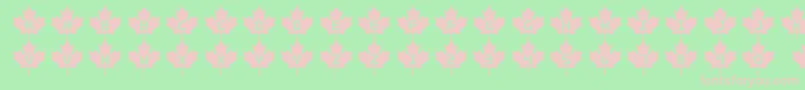 Rcmp2-fontti – vaaleanpunaiset fontit vihreällä taustalla