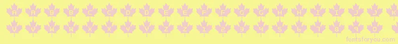 Rcmp2 Font – Pink Fonts on Yellow Background