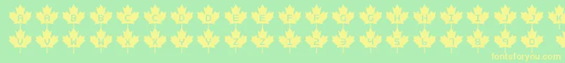 Rcmp2 Font – Yellow Fonts on Green Background