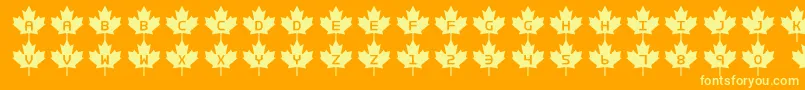 Rcmp2 Font – Yellow Fonts on Orange Background