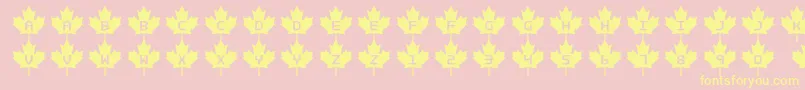 Rcmp2 Font – Yellow Fonts on Pink Background