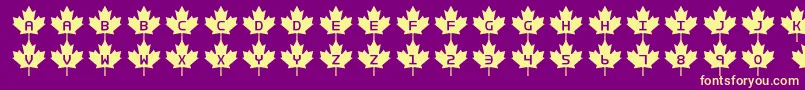 Rcmp2 Font – Yellow Fonts on Purple Background