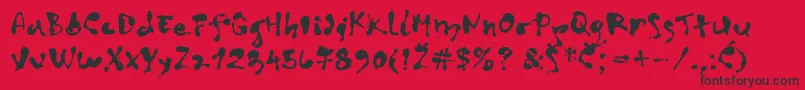 ArtDecor Font – Black Fonts on Red Background