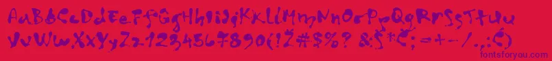 ArtDecor Font – Purple Fonts on Red Background