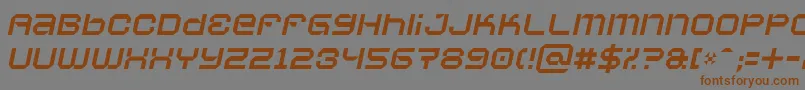 VaporbyteSlimItalic Font – Brown Fonts on Gray Background