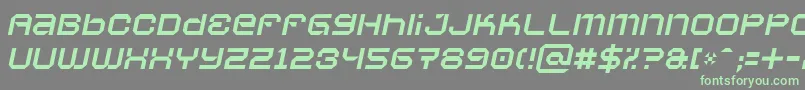 VaporbyteSlimItalic Font – Green Fonts on Gray Background