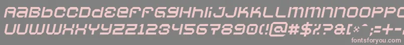 VaporbyteSlimItalic Font – Pink Fonts on Gray Background