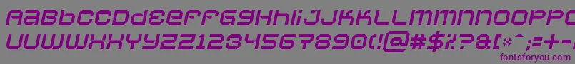 VaporbyteSlimItalic Font – Purple Fonts on Gray Background