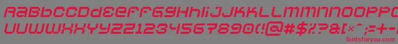 VaporbyteSlimItalic-Schriftart – Rote Schriften auf grauem Hintergrund