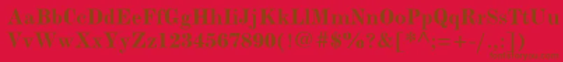 ModernmtBold Font – Brown Fonts on Red Background