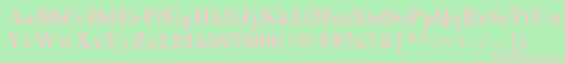 ModernmtBold Font – Pink Fonts on Green Background