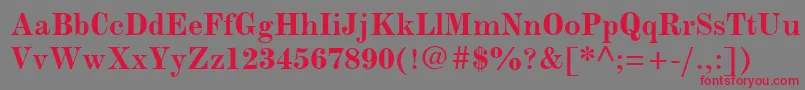 ModernmtBold Font – Red Fonts on Gray Background