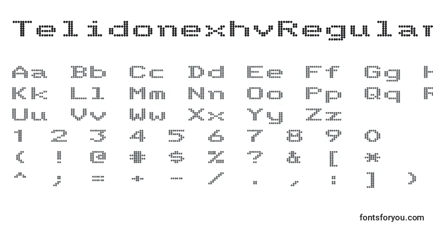 Шрифт TelidonexhvRegular – алфавит, цифры, специальные символы