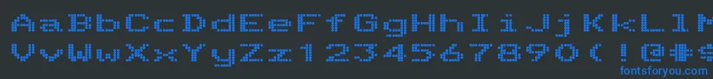 Fonte TelidonexhvRegular – fontes azuis em um fundo preto