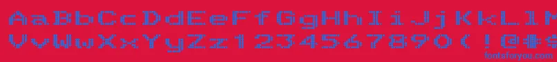 TelidonexhvRegular Font – Blue Fonts on Red Background