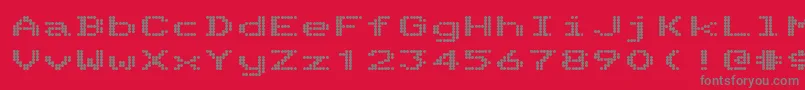 TelidonexhvRegular-Schriftart – Graue Schriften auf rotem Hintergrund