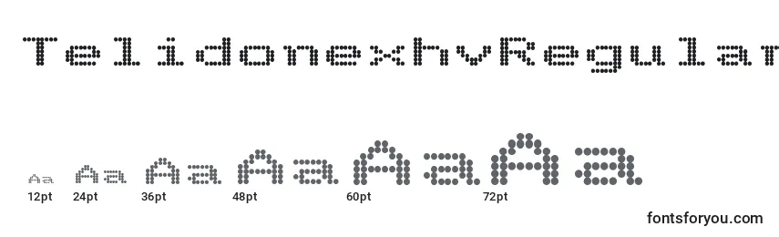 TelidonexhvRegular Font Sizes
