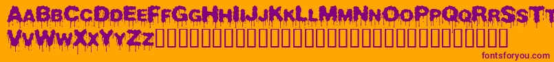 Beurk ffy Font – Purple Fonts on Orange Background