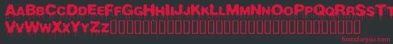Beurk ffy-Schriftart – Rote Schriften auf schwarzem Hintergrund