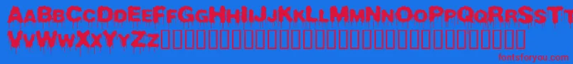 Beurk ffy Font – Red Fonts on Blue Background