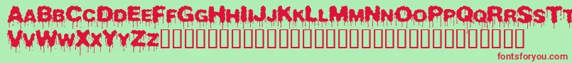 Beurk ffy Font – Red Fonts on Green Background