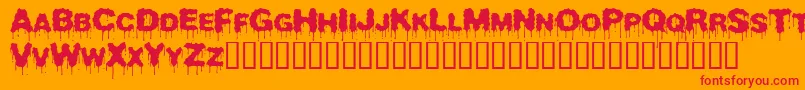Beurk ffy Font – Red Fonts on Orange Background