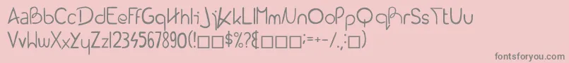 Earth1.0.0.40 Font – Gray Fonts on Pink Background